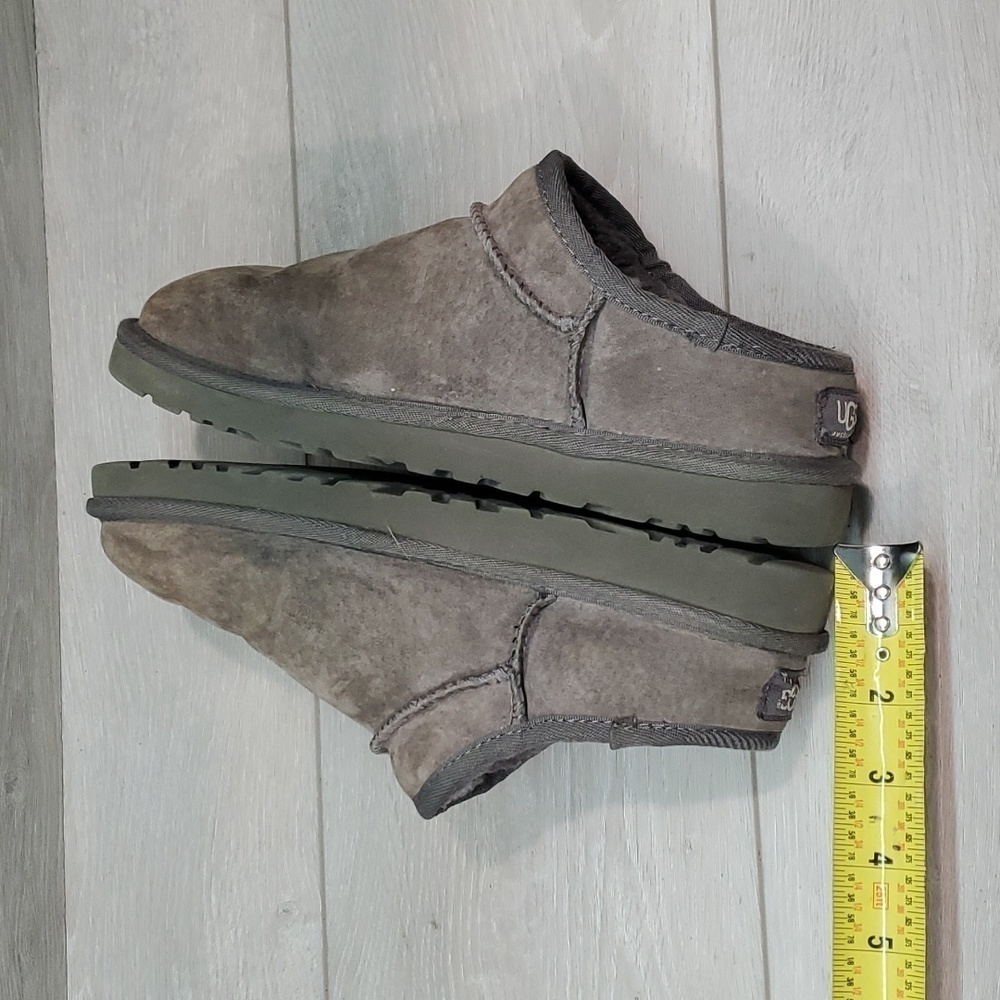 Ugg Australia Women Leather Sheepskin Clogs platform Slippers shoes sz 7 - Picture 11 of 13